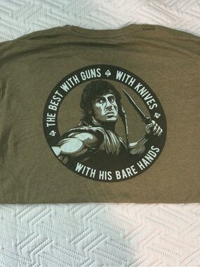 Zero Foxtrot XL  Olive Green Men’s T-Shirt - Rambo